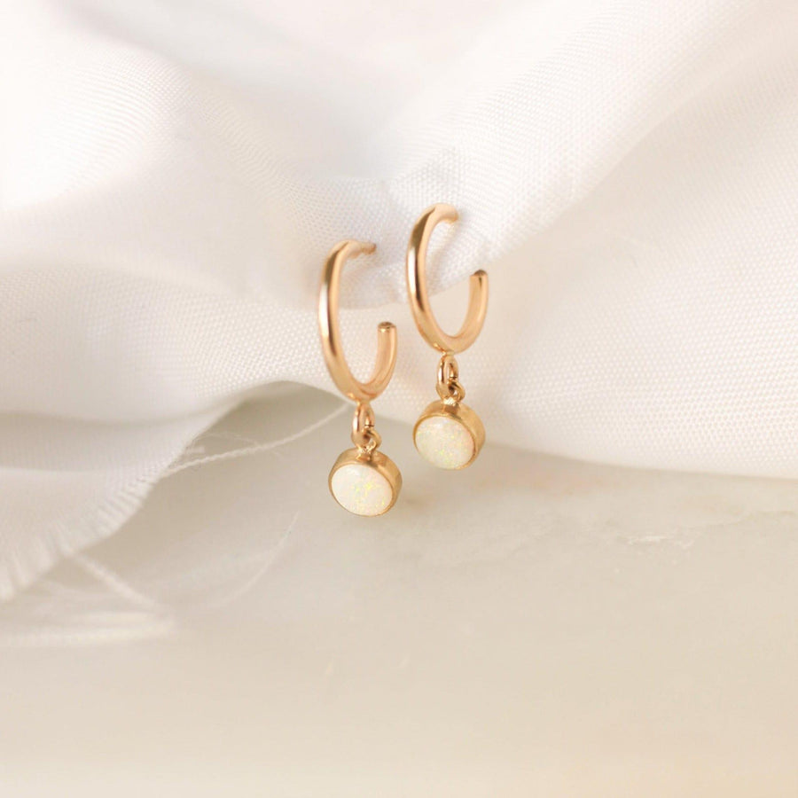 Birthstone Hoop Earrings • Choose Your Gemstones