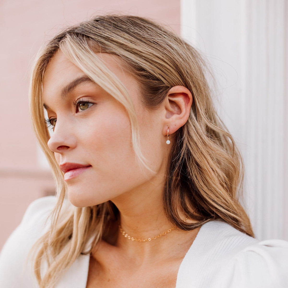 Birthstone Hoop Earrings • Choose Your Gemstones