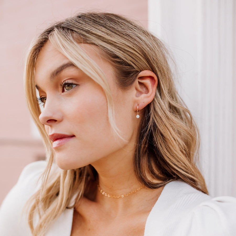 Birthstone Hoop Earrings • Choose Your Gemstones