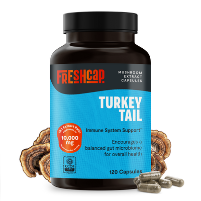 Organic Turkey Tail Mushroom Capsules, by FreshCap Mushrooms