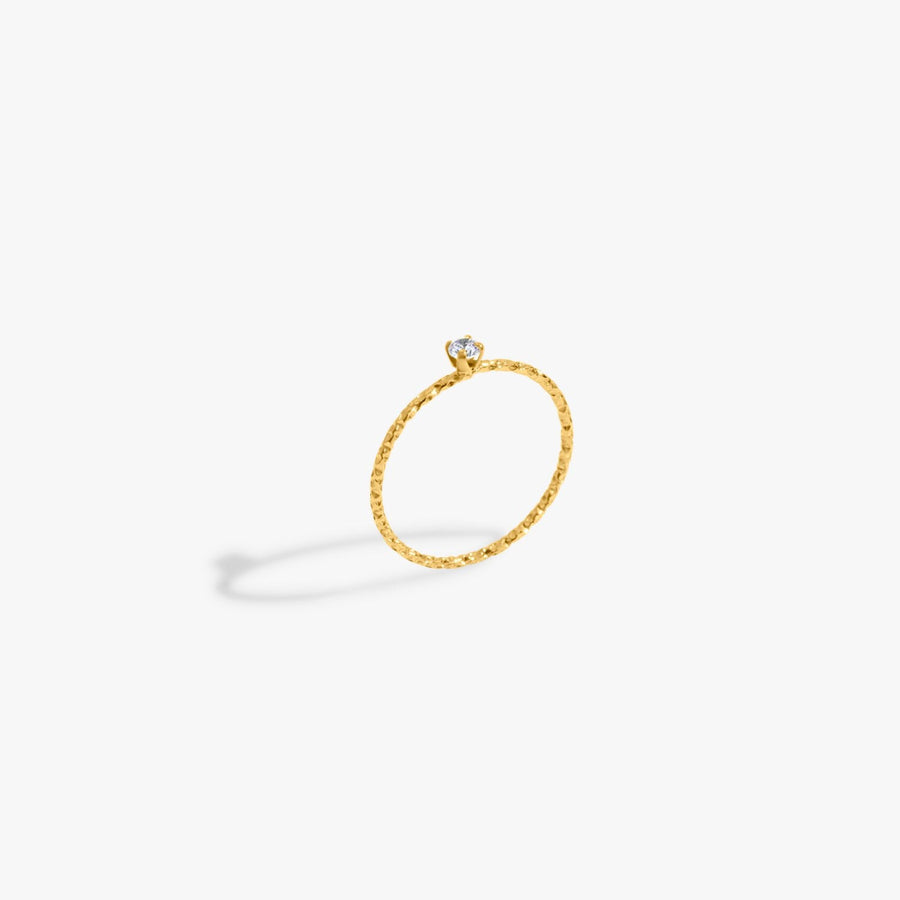 Ultra Mini Gem Ring in Gold