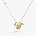 Virgo Zodiac Charm Cluster Necklace 1