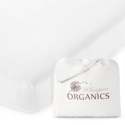 Organic Waterproof Pique Knit Mattress Cover, by Whisper Organics